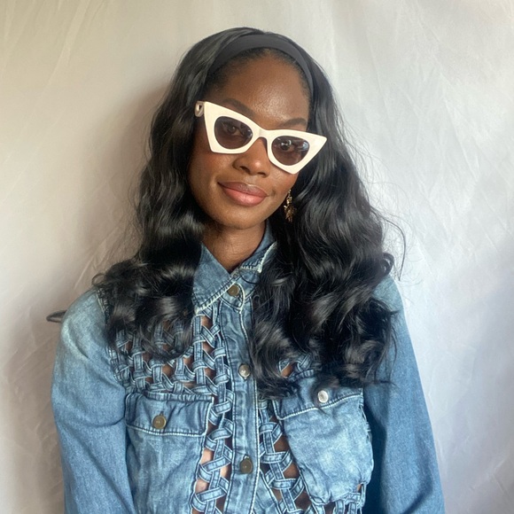 Cat eye beige glasses - Picture 2 of 4